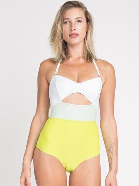Kore Swim Brizo Maillot One Piece in Key Lime NWT